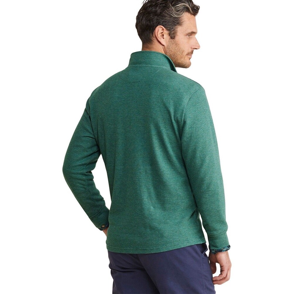VINEYARD VINES Saltwater Quarter-Zip Sweatshirt Golf Green Stripe XT XL Tall